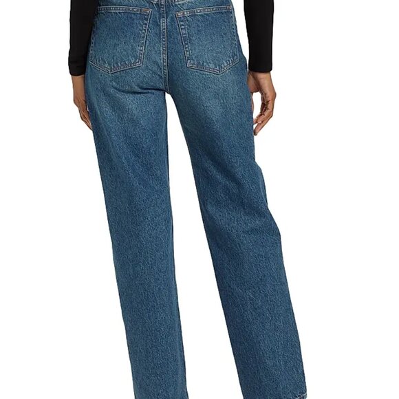 Reformation Abby High Rise Straight Dark Blue Jeans - Picture 3 of 7